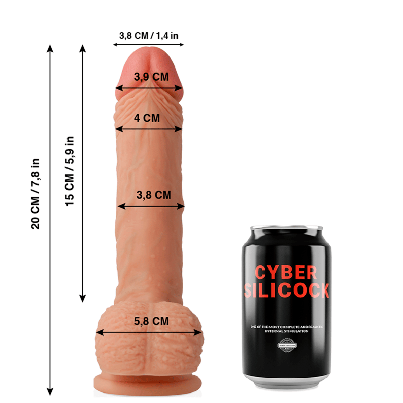 Realistischer Dildo Freeman Flüssigsilikon 15 x 3,8 cm – Ansicht 2