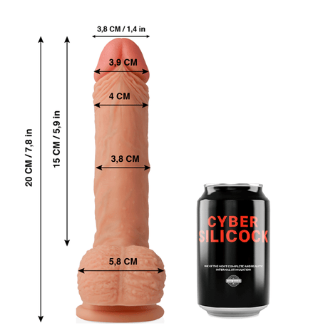 Realistischer Dildo Freeman Flüssigsilikon 15 x 3,8 cm