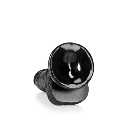 Realistischer Dildo gebogen mit Hoden und Saugfuß Schwarz 12,5 x Ø 3 cm – Ansicht 5