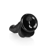 Realistischer Dildo gebogen mit Hoden und Saugfuß Schwarz 15 x Ø 3,7 cm – Ansicht 5