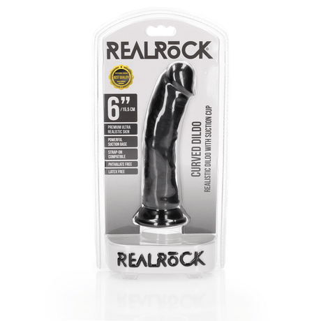 Realistischer Dildo gebogen mit Saugfuß Schwarz 15,5 x Ø 4 cm – Ansicht 2