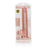 Realistischer Dildo gerade mit Hoden und Saugfuß Hautfarbe 25 x Ø 6 cm – Ansicht 2