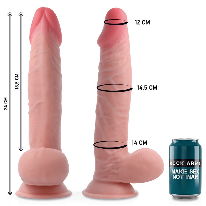 Realistischer Dildo Geschirr + Dual Density Sherman 24 x 4,46 cm – Ansicht 4