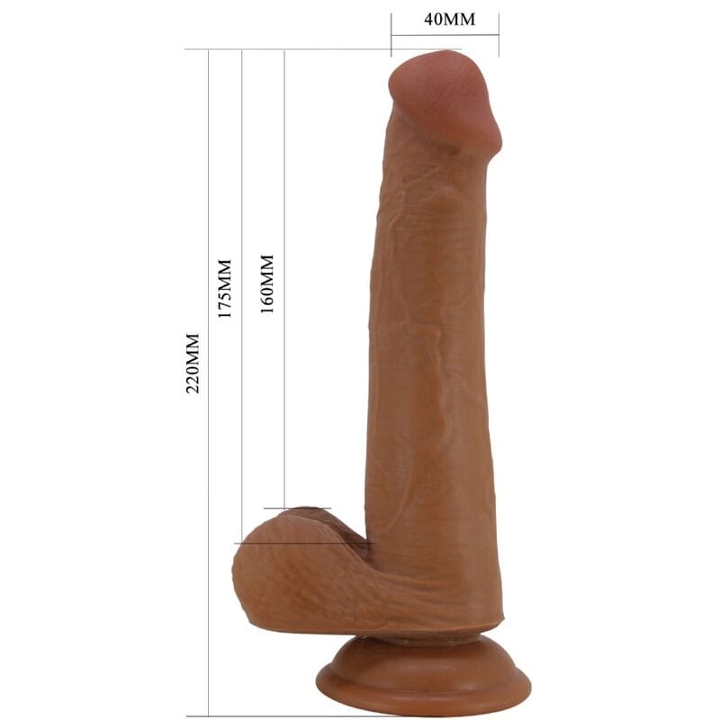 Realistischer Dildo grosser Braun 22 cm – Ansicht 5