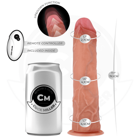 Realistischer Dildo Hyperrealistischer mit Saugnäpfen und Stossfunktion mit Fernbedienung