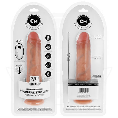 Realistischer Dildo Hyperrealistischer mit Saugnäpfen und Stossfunktion mit Fernbedienung