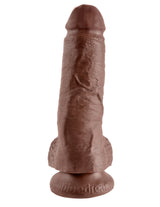 Realistischer Dildo Jones mit Hoden braun