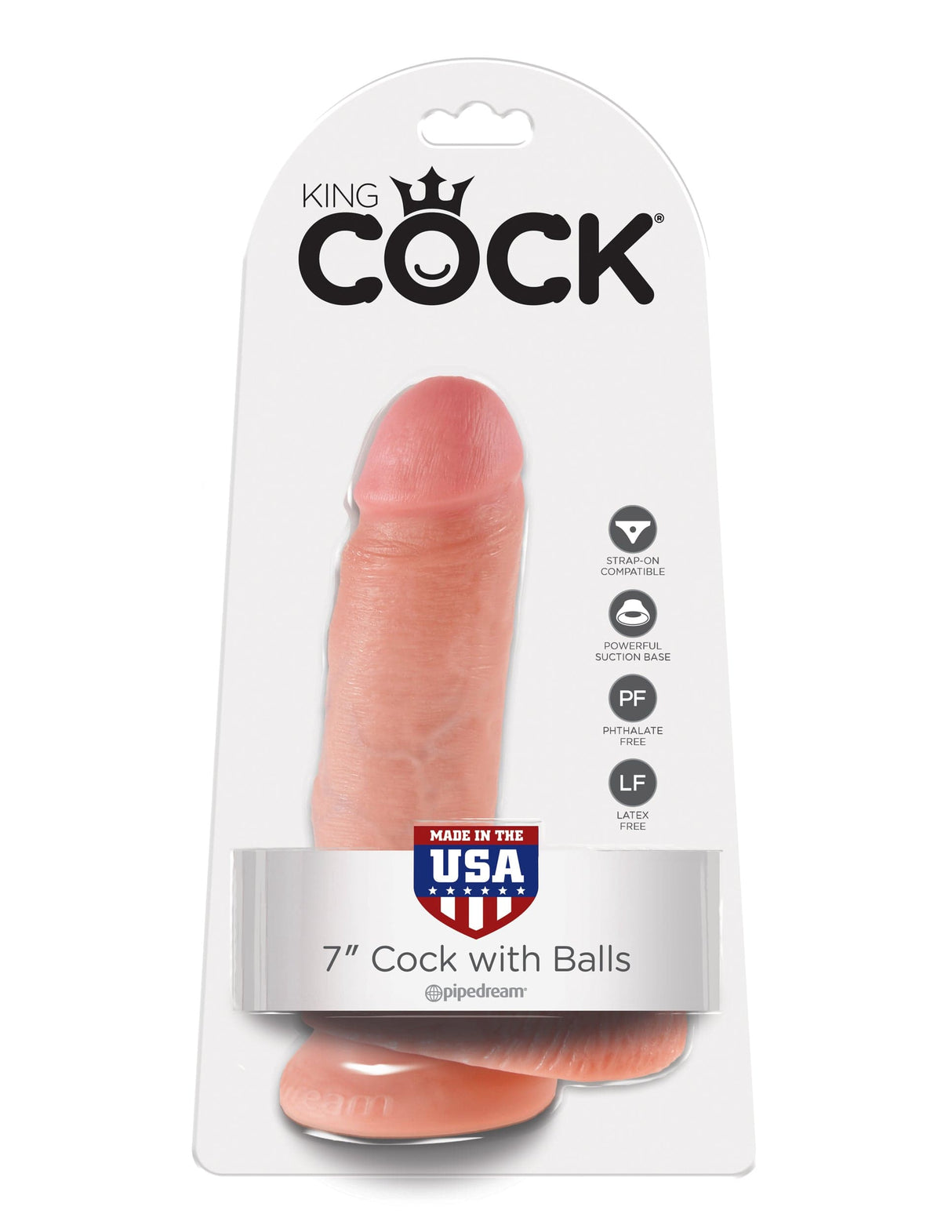 Realistischer Dildo Jones mit Hoden natur
