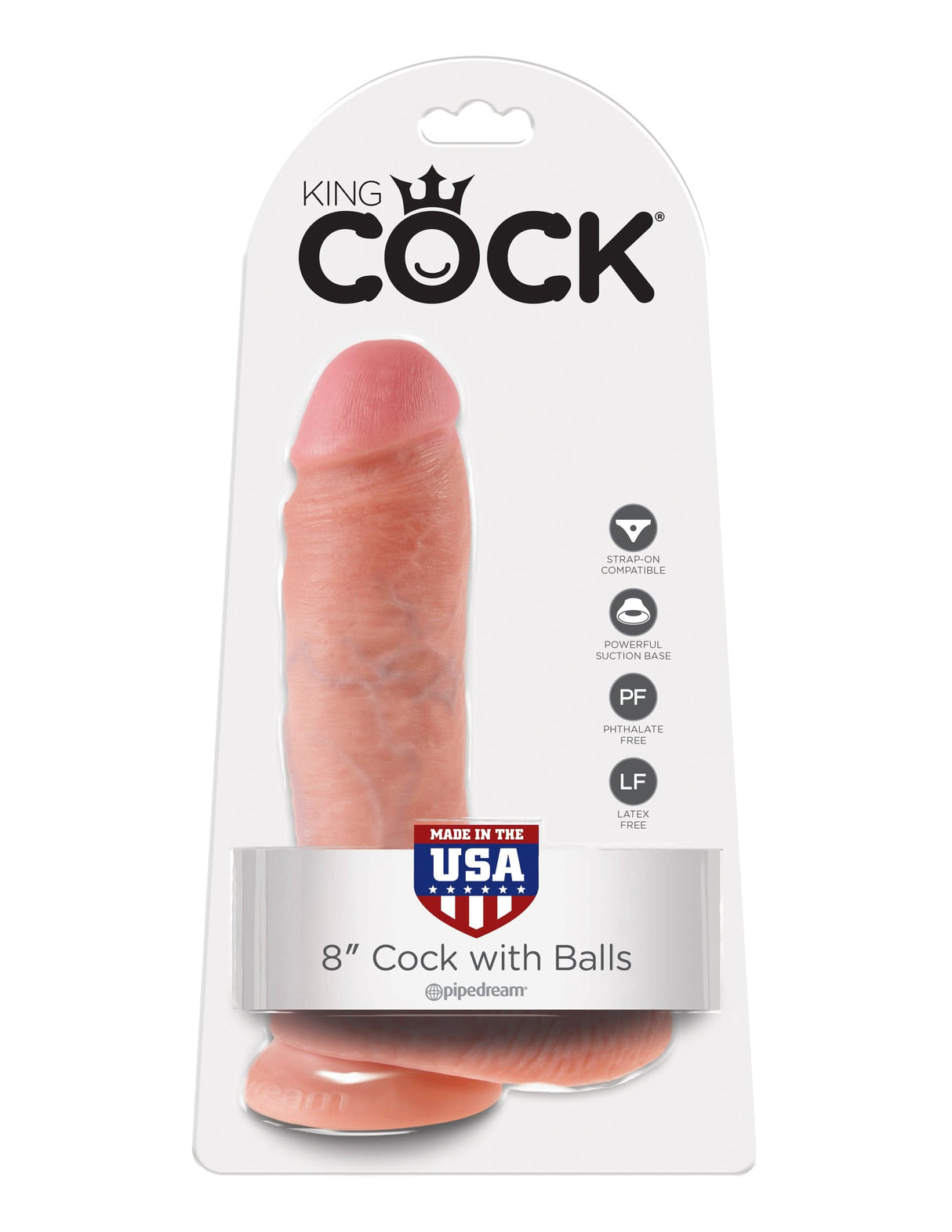 Realistischer Dildo Jones mit Hoden natur