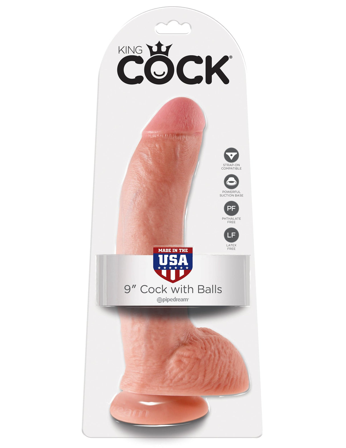 Realistischer Dildo Jones mit Hoden natur