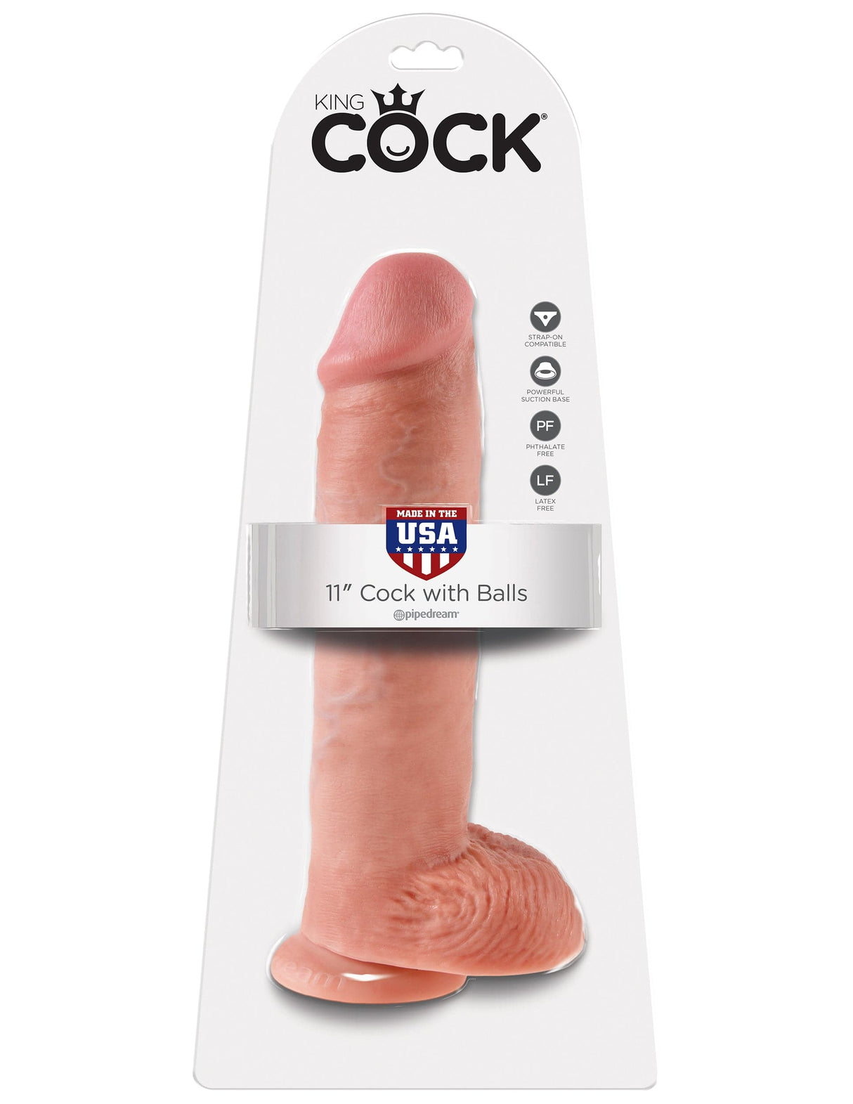 Realistischer Dildo Jones mit Hoden natur