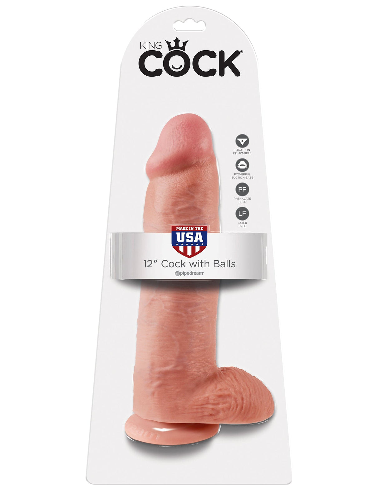 Realistischer Dildo Jones mit Hoden natur
