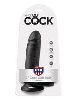Realistischer Dildo Jones mit Hoden schwarz