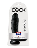 Realistischer Dildo Jones mit Hoden schwarz