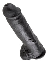 Realistischer Dildo Jones mit Hoden schwarz