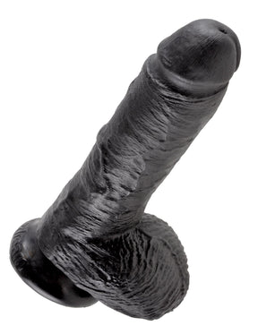 Realistischer Dildo Jones mit Hoden schwarz M