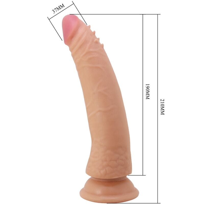 Realistischer Dildo Kable Hautfarbe 21 cm – Ansicht 6