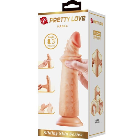 Realistischer Dildo Kable Hautfarbe 21 cm
