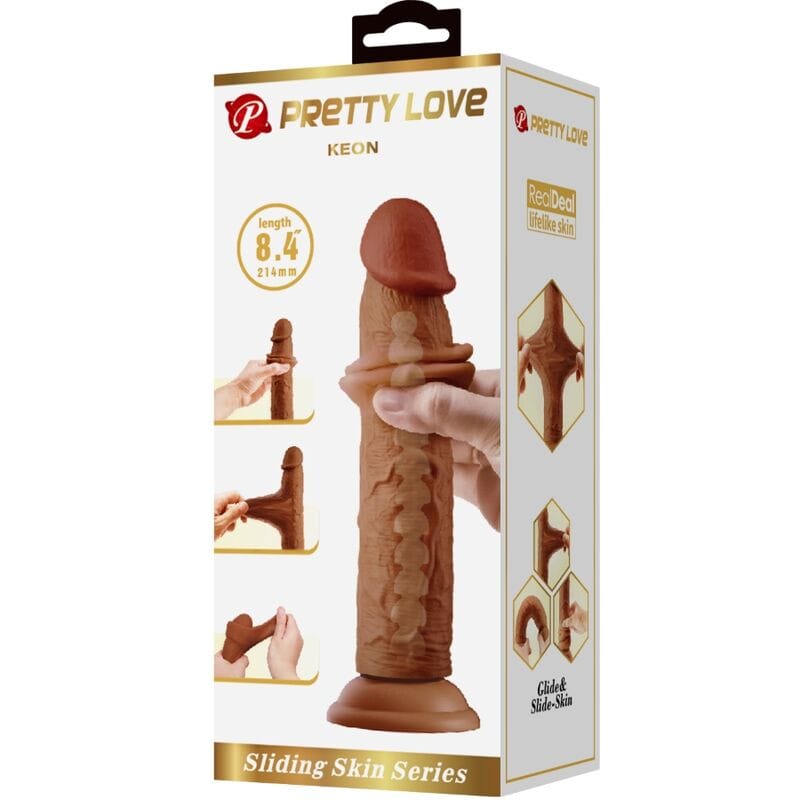 Realistischer Dildo Keon Braun 21 cm – Ansicht 7