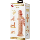 Realistischer Dildo Keon mit beweglicher Haut mit Saugfuß Natur 21,4 x 4,4 cm – Ansicht 7