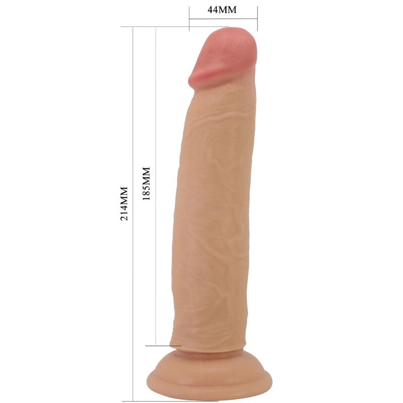 Realistischer Dildo Keon mit beweglicher Haut mit Saugfuß Natur 21,4 x 4,4 cm – Ansicht 6