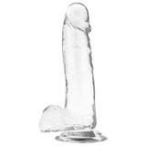 Realistischer Dildo mit Hoden Transparent 20 x 4,5 cm – Ansicht 5