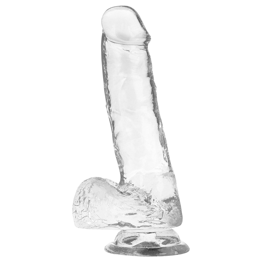 Realistischer Dildo mit Hoden Transparent 18,5 x 3,8 cm – Ansicht 5