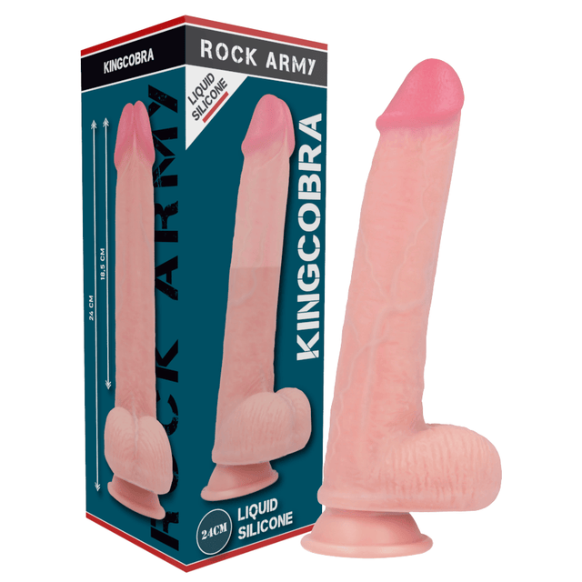 Realistischer Dildo Liquid Silicone Premium Kingcobra Realistic 24 x 4,77 cm