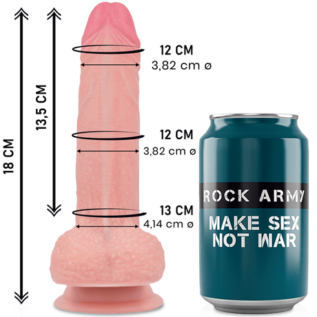 Realistischer Dildo Liquid Silicone Premium Mustang Realistic 18 x 4,14 cm