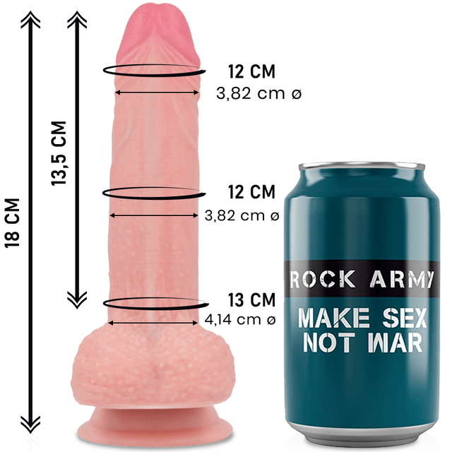 Realistischer Dildo Liquid Silicone Premium Mustang Realistic 18 x 4,14 cm