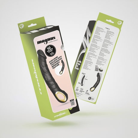 Realistischer Dildo Magnus Bend flexibel mit Vibration Schwarz 16,5 x Ø 3,6 cm – Ansicht 2