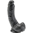 Realistischer Dildo mit Kugeln Schwarz 20,5 cm