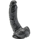 Realistischer Dildo mit Kugeln Schwarz 20,5 cm