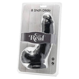 Realistischer Dildo mit Kugeln Schwarz 20,5 cm