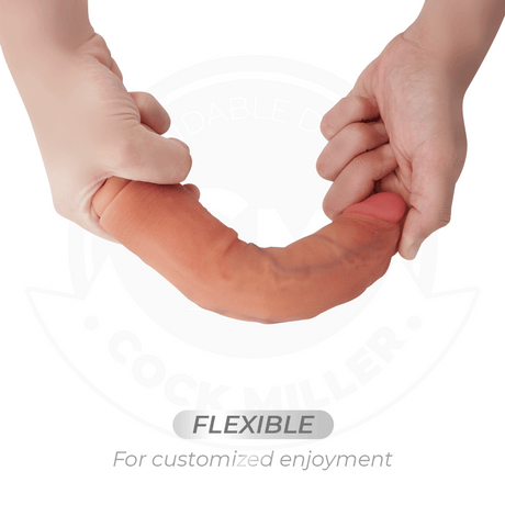 Realistischer Dildo mit Saugnäpfen und Fernbedienung und Vibration 19,5 cm