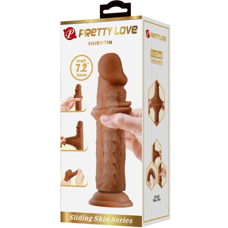 Realistischer Dildo Quentin Braun 18 cm – Ansicht 6