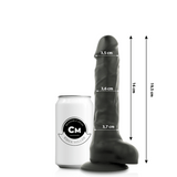 Realistischer Dildo Realistisches Silikon Dichte Artikulierbar Schwarz 19,5 cm