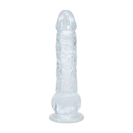 Realistischer Dildo RealRock Crystal Clear mit Hoden und Saugfuß TPE 12,7 x Ø 2,8 cm – Ansicht 16