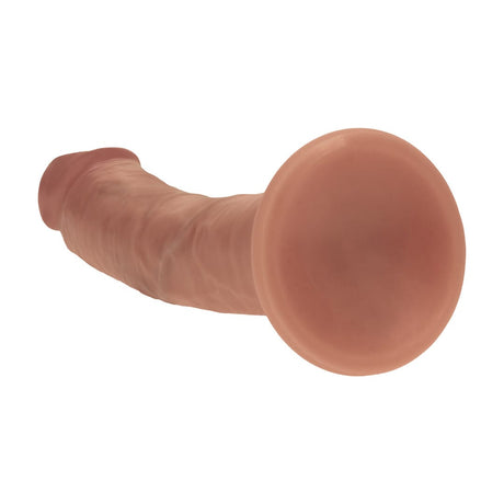 Realistischer Dildo RealRock Dual Density gebogen mit Saugfuß Hellbraun 22,3 x 4,3 cm – Ansicht 4