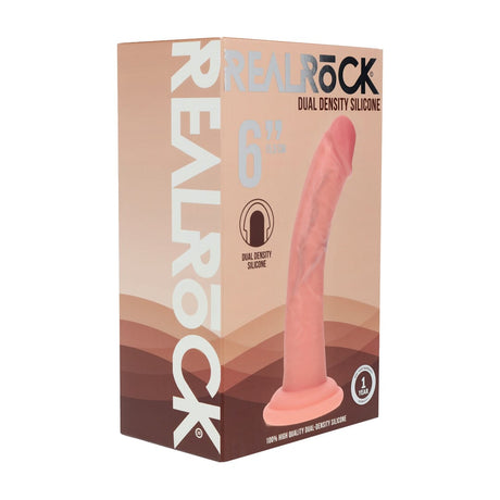 Realistischer Dildo RealRock Dual Density gebogen mit Saugfuß Natur 17,05 x 3,4 cm – Ansicht 2