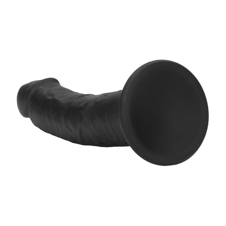 Realistischer Dildo RealRock Dual Density gebogen mit Saugfuß Schwarz 22,3 x 4,3 cm – Ansicht 5