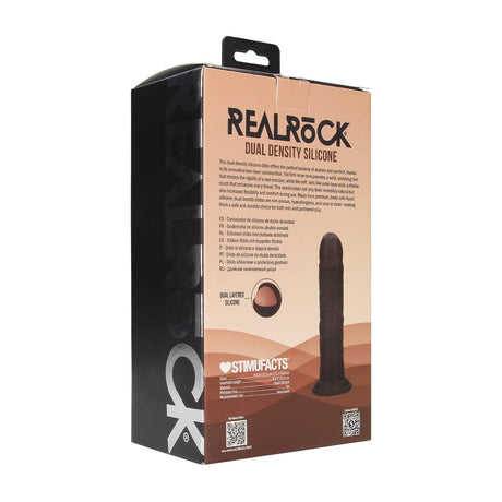Realistischer Dildo RealRock Dual Density gebogen mit Saugfuß Schwarz 22,3 x 4,3 cm – Ansicht 3