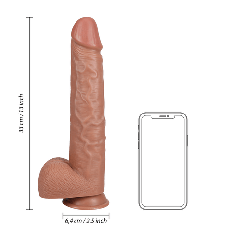 Realistischer Dildo RealRock Extra Long mit Hoden und Saugfuß PVC 33 x Ø 6,3 cm – Ansicht 14