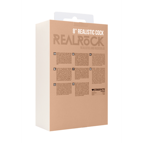 Realistischer Dildo RealRock mit Hodensack und Saugfuß Gummi Natur 20 x Ø 4,2 cm – Ansicht 4