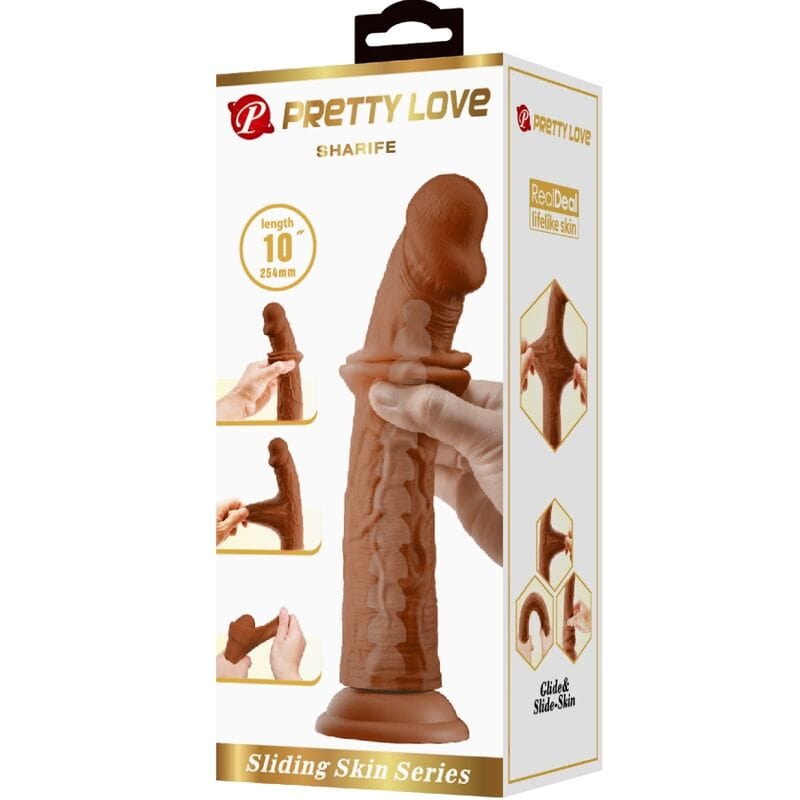 Realistischer Dildo Sharife Braun 25 cm – Ansicht 6