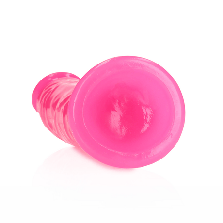 Realistischer Dildo Slim mit Saugfuß nachtleuchtend Pink 15,5 x Ø 3 cm – Ansicht 5