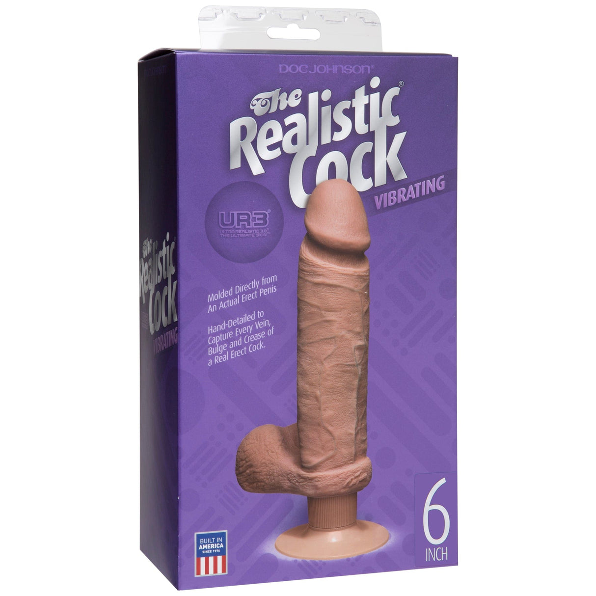 Realistischer Vibrator Davy braun 21,5 x 4,3 cm