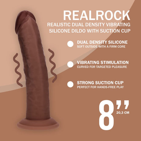 Realistischer Vibrator Dual Density gebogen mit Saugfuß 20,3 x Ø 4,3 cm – Ansicht 6