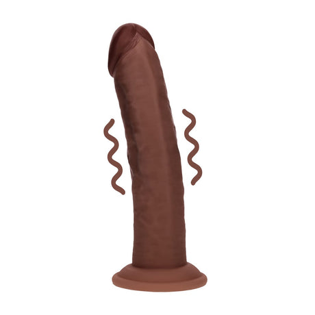 Realistischer Vibrator Dual Density gebogen mit Saugfuß 20,3 x Ø 4,3 cm