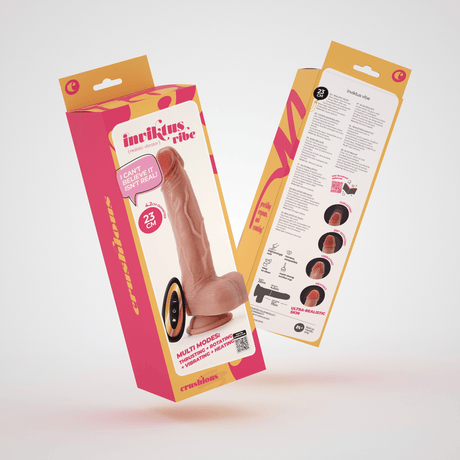 Realistischer Vibrator Inviktus mit Stoß-, Rotations- und Wärmefunktion Natur 17 x Ø 4,2 cm – Ansicht 2